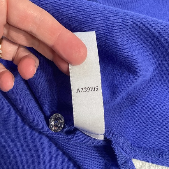 Quacker Factory Rhinestone Embellished Button Front Cardigan Blue Medium - Picture 8 of 13